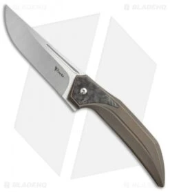 Reate Knives The Future Integral Frame Lock Knife Bronze Ti/MBL-CF (3.75" Satin)