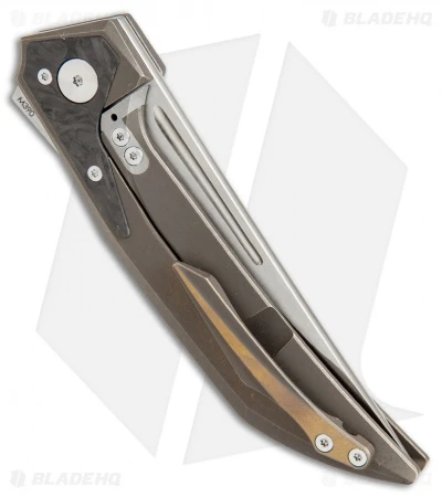 Reate Knives The Future Integral Frame Lock Knife Bronze Ti/MBL-CF (3.75" Satin) 5 Reate Knives The Future Integral Frame Lock Knife Bronze Ti/MBL-CF (3.75" Satin) - Image 3