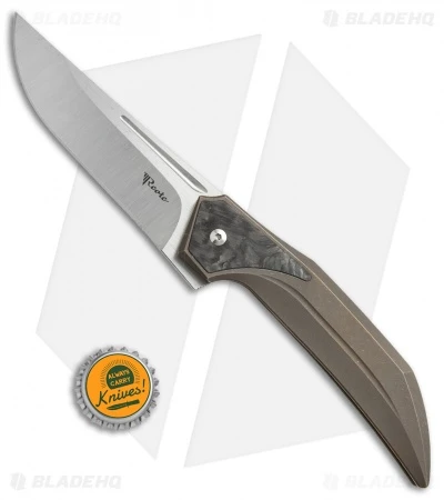 Reate Knives The Future Integral Frame Lock Knife Bronze Ti/MBL-CF (3.75" Satin) 6 Reate Knives The Future Integral Frame Lock Knife Bronze Ti/MBL-CF (3.75" Satin) - Image 4