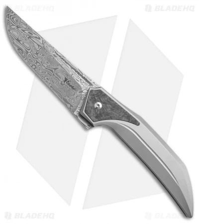 Reate Knives The Future Integral Frame Lock Knife Ti/CF (3.75" Damasteel) 3 Reate Knives The Future Integral Frame Lock Knife Ti/CF (3.75" Damasteel)
