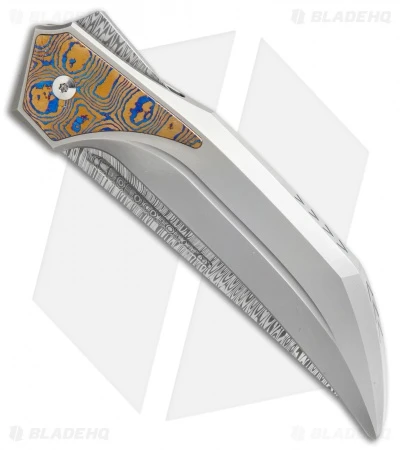 Reate Knives The Future Integral Frame Lock Knife Ti/Mokuti (3.75" Damasteel) 4 Reate Knives The Future Integral Frame Lock Knife Ti/Mokuti (3.75" Damasteel) - Image 2