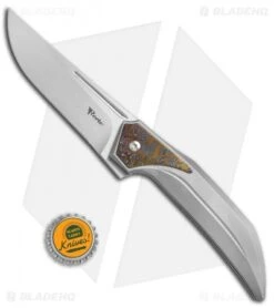 Reate Knives The Future Integral Frame Lock Knife Ti/Mokuti (3.75" Hand Satin) -Reate Knives Reate Knives The Future ti mokuti satin BHQ 67804 er size