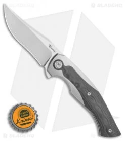 Reate Knives Reate Le Brun Coyote Frame Lock Knife Titanium/Carbon Fiber (3.25" Bead Blast) -Reate Knives Reate Le Brun Coyote Frame Lock Knife Titanium w CF Inlay 3.25 BB BHQ 116980 LS Bottlecap