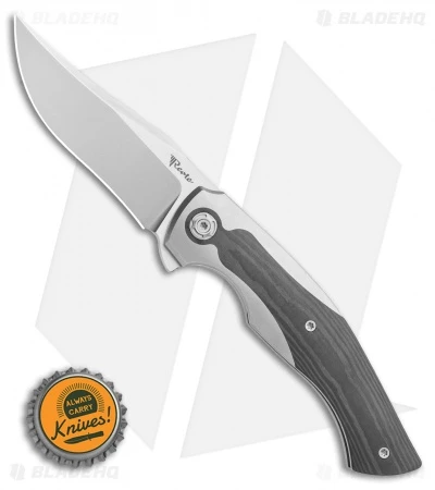 Reate Knives Reate Le Brun Coyote Frame Lock Knife Titanium W/ Wave CF (3.25" Bead Blast) 6 Reate Knives Reate Le Brun Coyote Frame Lock Knife Titanium W/ Wave CF (3.25" Bead Blast) - Image 4