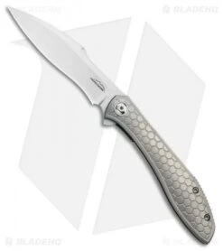 Reate Knives Reate Moen Mongoose Flipper Knife Titanium (3.625" Hand Rubbed Satin) RWL-34