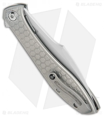 Reate Knives Reate Moen Mongoose Flipper Knife Titanium (3.625" Hand Rubbed Satin) RWL-34 5 Reate Knives Reate Moen Mongoose Flipper Knife Titanium (3.625" Hand Rubbed Satin) RWL-34 - Image 3