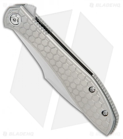 Reate Knives Reate Moen Mongoose Flipper Knife Titanium (3.625" Hand Rubbed Satin) RWL-34 4 Reate Knives Reate Moen Mongoose Flipper Knife Titanium (3.625" Hand Rubbed Satin) RWL-34 - Image 2