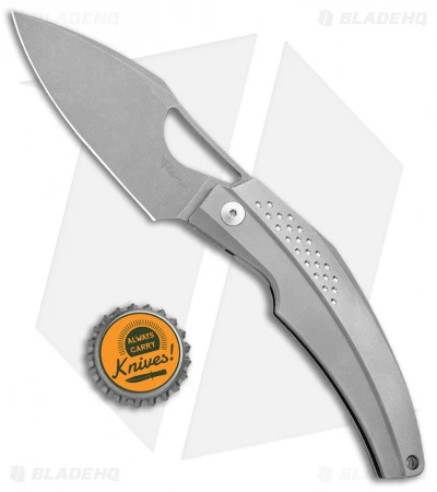 Reate Knives Reate Tashi Bharucha Baby Machine Frame Lock Knife Blasted Ti (3.25" Stonewash) 6 Reate Knives Reate Tashi Bharucha Baby Machine Frame Lock Knife Blasted Ti (3.25" Stonewash) - Image 4