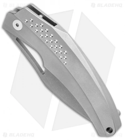 Reate Knives Reate Tashi Bharucha Baby Machine Frame Lock Knife Blasted Ti (3.25" Stonewash) 4 Reate Knives Reate Tashi Bharucha Baby Machine Frame Lock Knife Blasted Ti (3.25" Stonewash) - Image 2