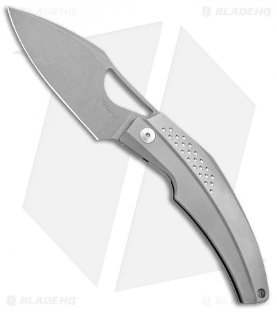 Reate Knives Reate Tashi Bharucha Baby Machine Frame Lock Knife Blasted Ti (3.25" Stonewash) 3 Reate Knives Reate Tashi Bharucha Baby Machine Frame Lock Knife Blasted Ti (3.25" Stonewash)