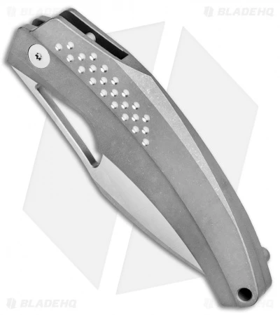 Reate Knives Reate Tashi Bharucha Baby Machine Frame Lock Knife Blasted Ti (3.25" Satin) 4 Reate Knives Reate Tashi Bharucha Baby Machine Frame Lock Knife Blasted Ti (3.25" Satin) - Image 2