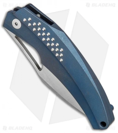 Reate Knives Reate Tashi Bharucha Baby Machine Frame Lock Knife Blue Titanium (3.25" Satin) 4 Reate Knives Reate Tashi Bharucha Baby Machine Frame Lock Knife Blue Titanium (3.25" Satin) - Image 2