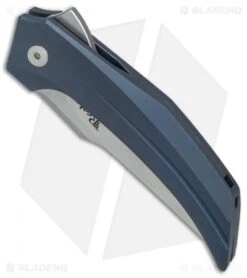 Reate Knives Reate Tashi Bharucha Starboy Frame Lock Knife Blue Titanium (3.25" Stonewash) -Reate Knives Reate Tashi Bharucha Starboy blue ti sw BHQ 78511 er spine