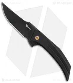 Reate Knives Reate Tashi Bharucha Starboy Frame Lock Knife Black Titanium (3.25" Black PVD)