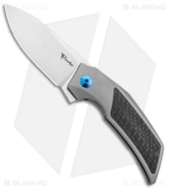 Reate Knives Reate Tashi Bharucha T2500 Frame Lock Flipper Knife Carbon Fiber (2.5" Satin)