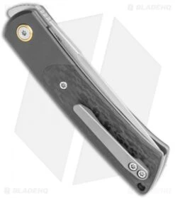 Reate Knives Reate Tribute Front Flipper Knife CF/Zircomium (2.8" Fine Stonewash) 8 Reate Knives Reate Tribute Front Flipper Knife CF/Zircomium (2.8" Fine Stonewash) -Reate Knives Reate Tribute Zirconium Ti BB CF Elaborate SW BHQ 118839 jr side