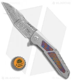 Reate Knives Reate K-3 Tanto Frame Lock Flipper Knife Ti/Mokuti (3.875" Damasteel) 9 Reate Knives Reate K-3 Tanto Frame Lock Flipper Knife Ti/Mokuti (3.875" Damasteel) -Reate Knives Reate tanto K 3 ti mokuti damasteel BHQ 74979 jr bottlecap