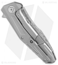 Reate Knives Reate K-3 Tanto Frame Lock Flipper Knife Ti/Mokuti (3.875" Damasteel) 8 Reate Knives Reate K-3 Tanto Frame Lock Flipper Knife Ti/Mokuti (3.875" Damasteel) -Reate Knives Reate tanto K 3 ti mokuti damasteel BHQ 74979 jr side