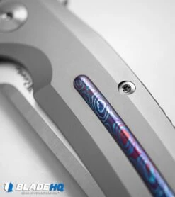 Reate Knives New Epoch Frame Lock Knife Titanium W/Mokuti Inlay (3.5" Satin) -Reate Knives reate epoch ti mockuti satin BHQ 37427 dl