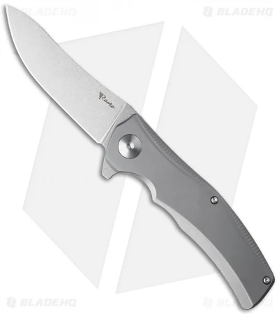 Reate Knives Hills Flipper Titanium Frame Lock Knife (3.6" Stonewash) 3 Reate Knives Hills Flipper Titanium Frame Lock Knife (3.6" Stonewash)