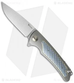 Reate Knives Wave Frame Lock Knife Titanium (3.375" Stonewash)