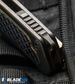 Reate Knives Wave Frame Lock Knife Titanium (3.375" Stonewash) -Reate Knives reate wave blue yellow spacer cm
